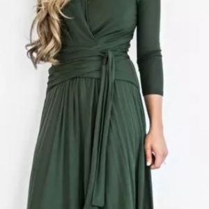 NWOT Olive Green Wrap Dress